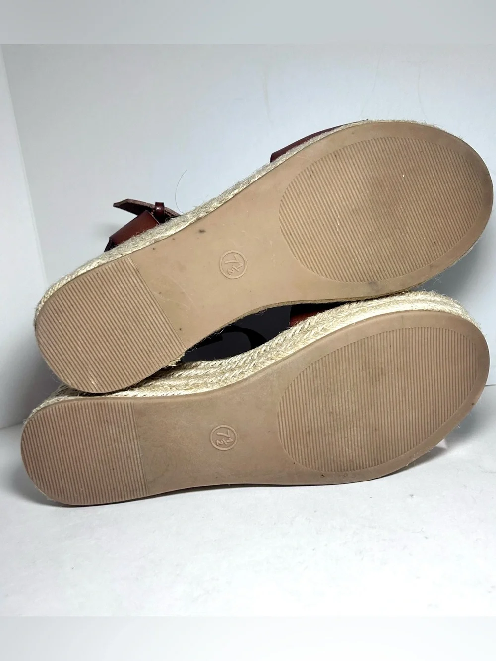 Universal Thread Rae Brown Faux Leather Platform Espadrille Women’s 7.5